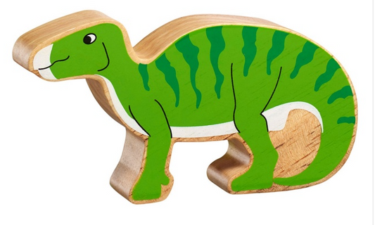 Dinosaur Wooden Figure - Natural green iguanodon