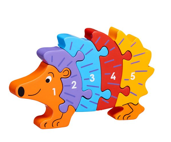 Five Piece Hedgehog Wooden Jigsaw