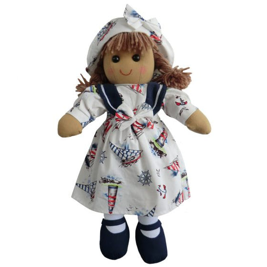 Nautical Print Rag Doll