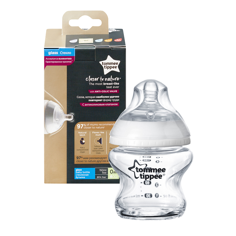 Tommee Tippee Closer to Nature - Glass Bottle 150ml