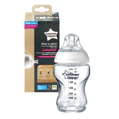 Tommee Tippee Closer to Nature - Glass Bottle 250ml