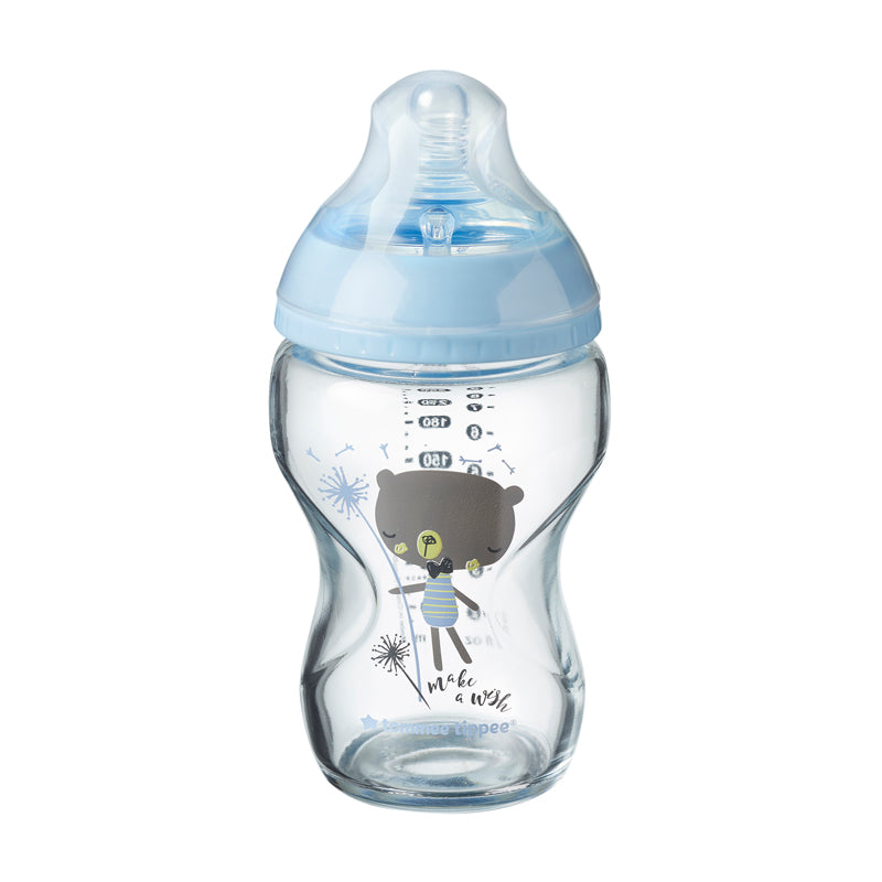 Tommee Tippee Glass Bottle Boy Decorated 250ml