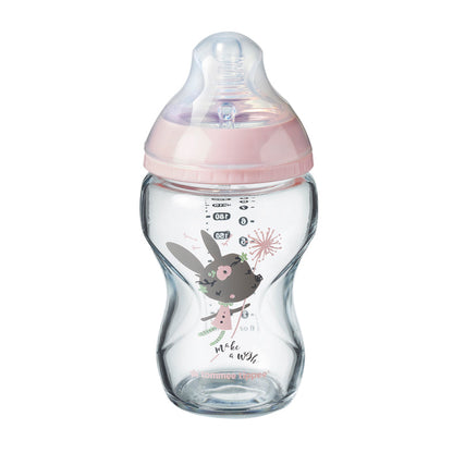 Tommee Tippee Glass Bottle Girl Decorated 250ml