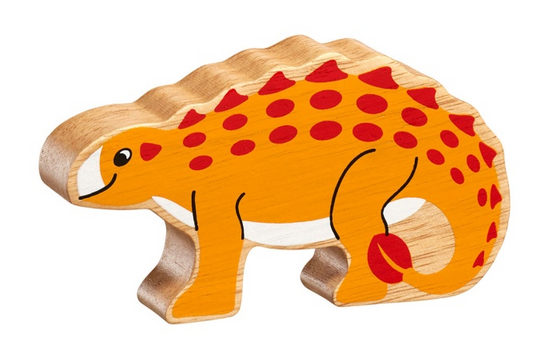 Dinosaur Wooden Figure - Yellow Saichania